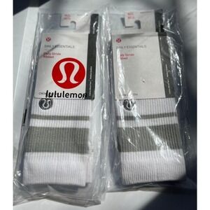 Lululemon Daily Stride Ribbed Crew Socks -2 Pairs- M/L NWT